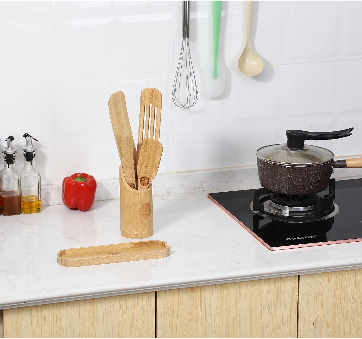 wooden spoon and spatula set