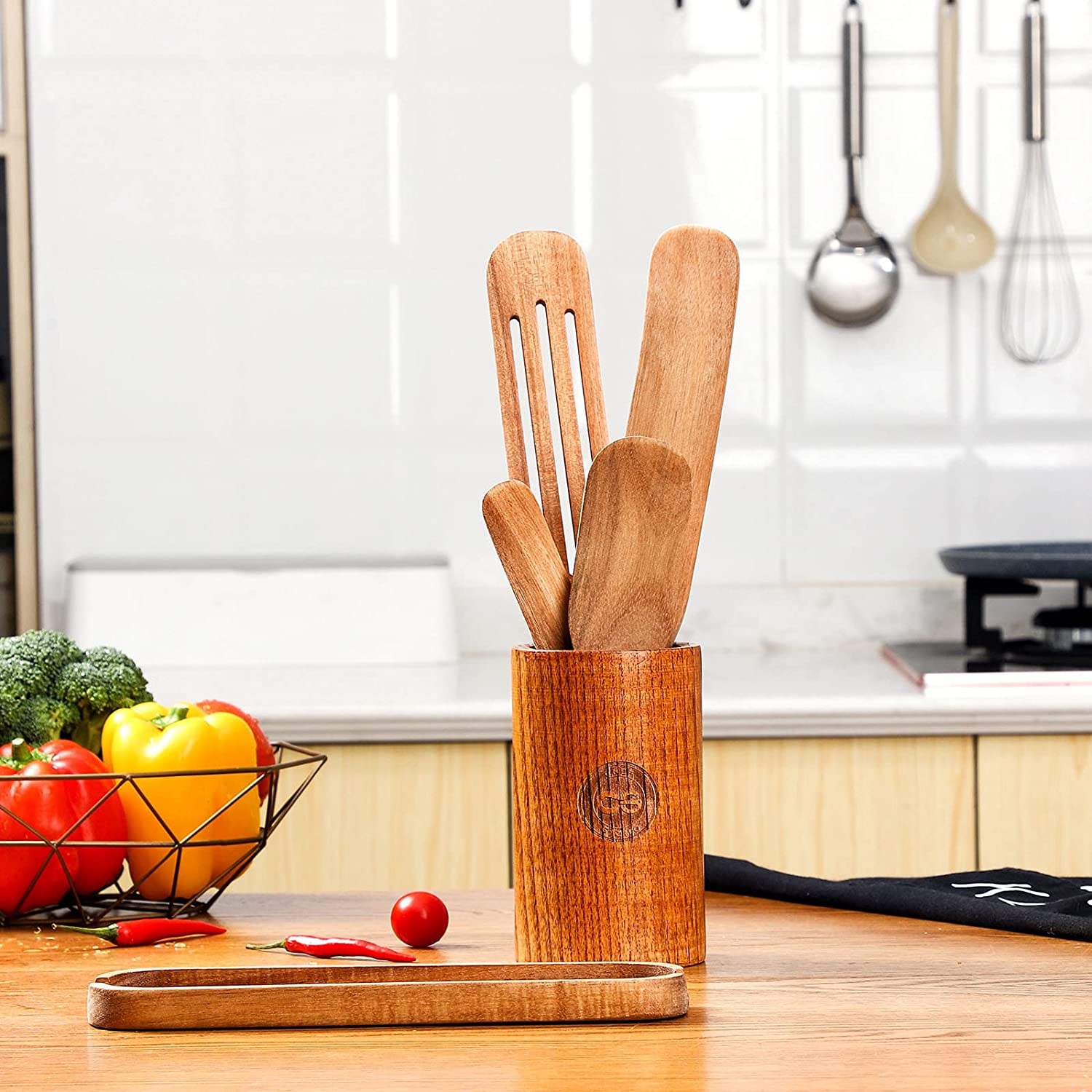 wooden spoon and spatula set